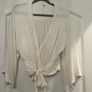 Free people white cotton shirt xs